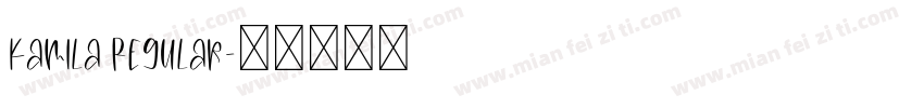 Kamila Regular字体转换